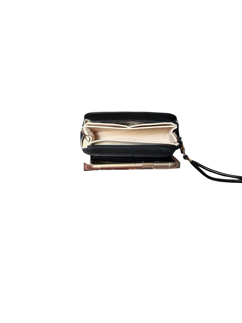 CHANEL Black Quilted CC Logo Cosmetic Pouch
